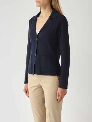 3. Chaqueta de punto para mujer Azul marino