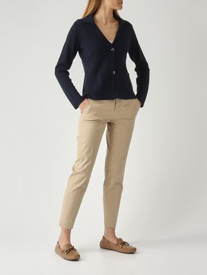 2. Chaqueta de punto para mujer Azul marino
