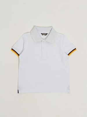 1. Polo neonato Vincent in cotone stretch Bianco