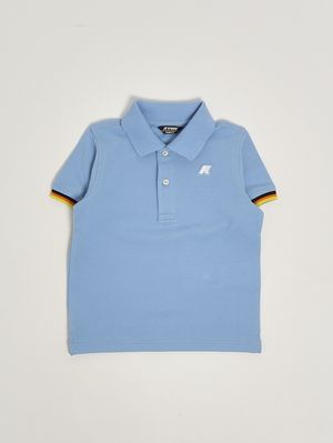 1. Polo Vincent en coton stretch pour bébé garçon Céleste