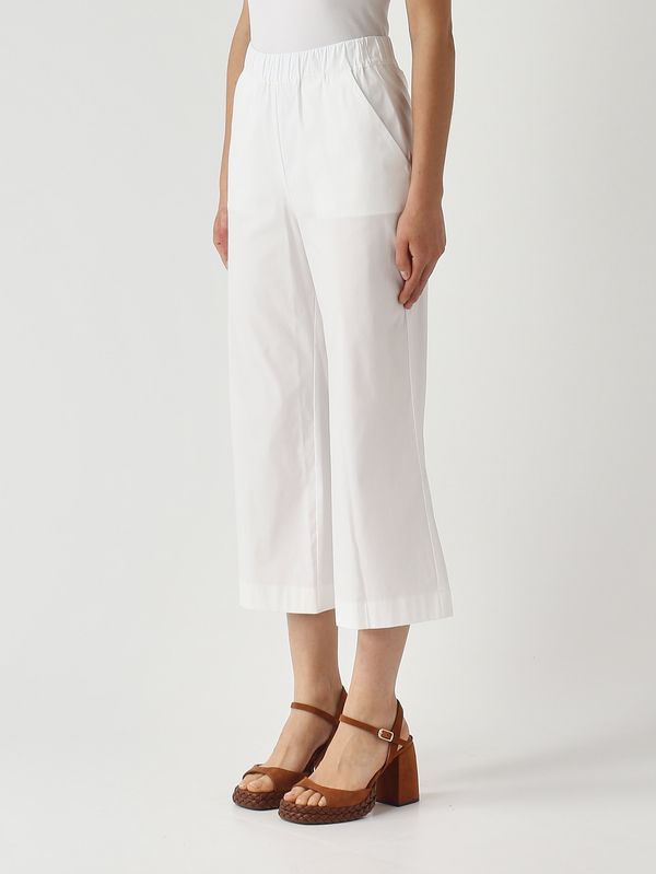 3. Pantalón de mujer de mezcla de algodón elástico. Blanco Gran Sasso 7623954300