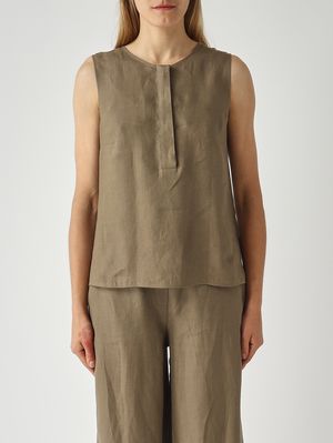 1. Women's linen blouse Military