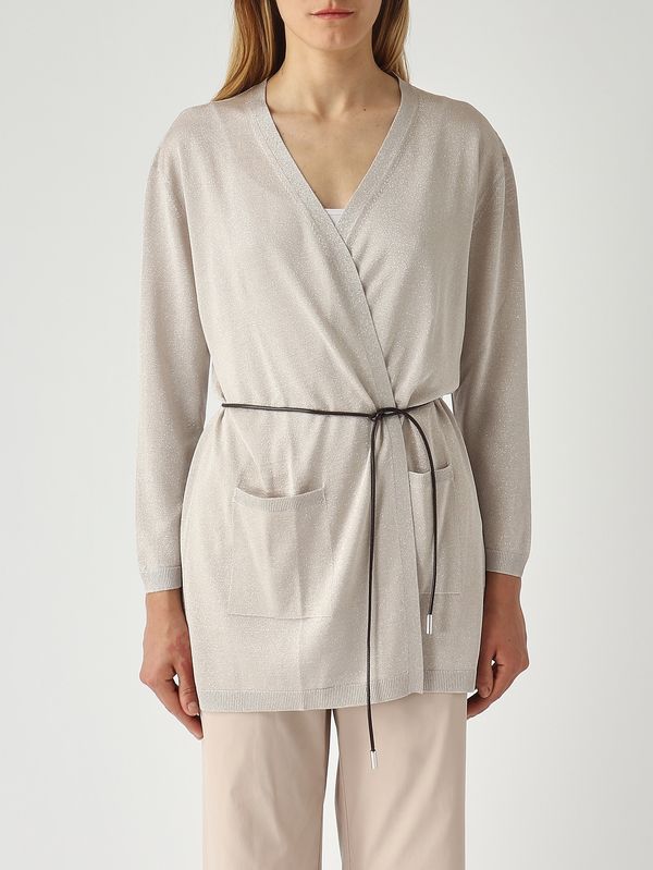 Cárdigan de mujer en viscosa con lurex. Polvos Lurex Gran Sasso