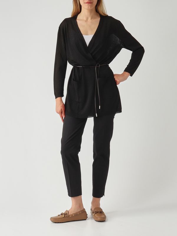 2. Cárdigan de mujer en viscosa con lurex. Negro Gran Sasso 5722023020