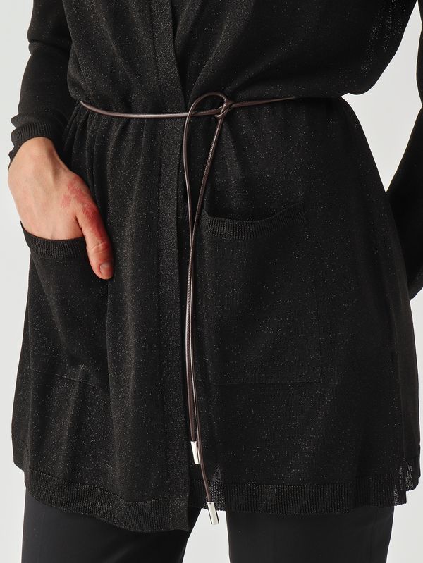 5. Cárdigan de mujer en viscosa con lurex. Negro Gran Sasso 5722023020