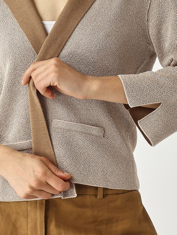 6. Damenjacke aus Lurex-Strick Roségold Gran Sasso 5726023710