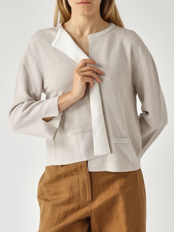 6. Women's lurex knit jacket Platinum Gran Sasso 5726023710