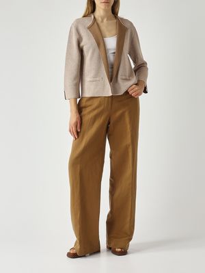3. Damenjacke aus Lurex-Strick Roségold