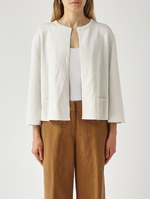 2. Women's lurex knit jacket Platinum