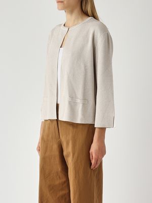 4. Women's lurex knit jacket Platinum