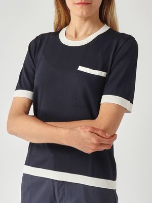 5. Damen-Pullover aus Viskose-Mischung Marineblau