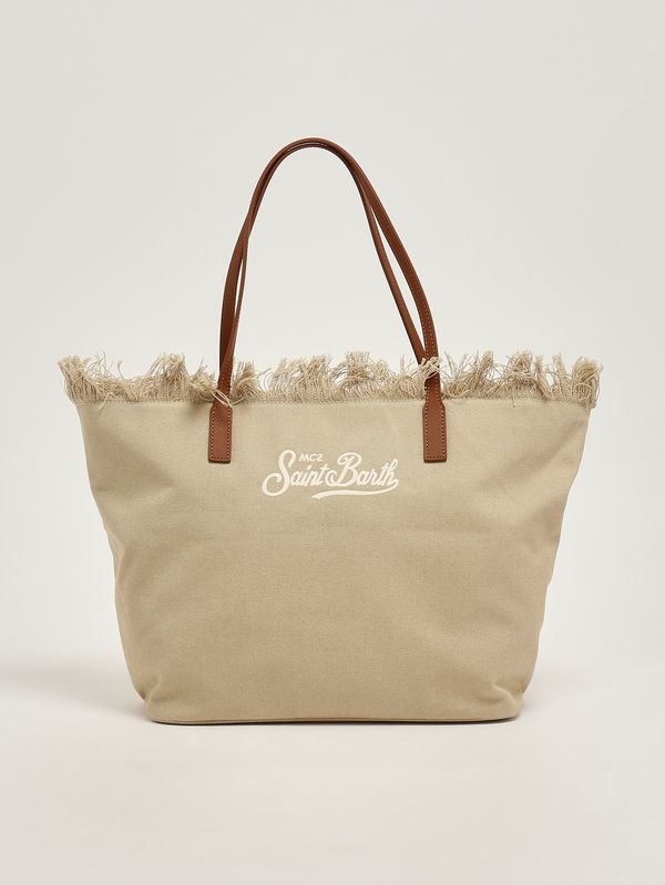 1. Borsa donna City in canvas Beige MC2 Saint Barth cbf0001