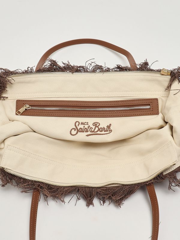 3. Borsa donna City in canvas Marrone MC2 Saint Barth cbf0001