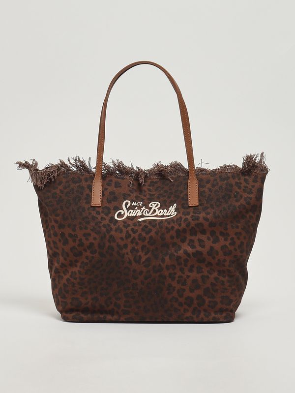 1. Borsa donna City in canvas Marrone MC2 Saint Barth cbf0001