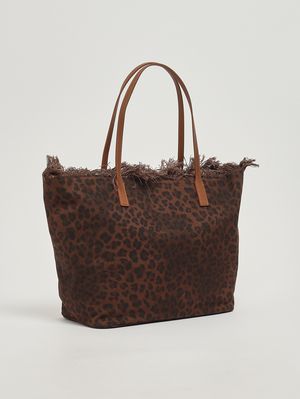 2. Borsa donna City in canvas Marrone