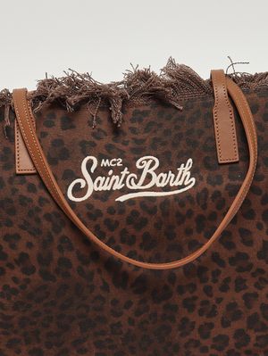 4. Borsa donna City in canvas Marrone