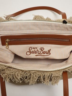 3. Damentasche The City Bag Fringe Medium aus Baumwolle Canvas 11 Stickerei