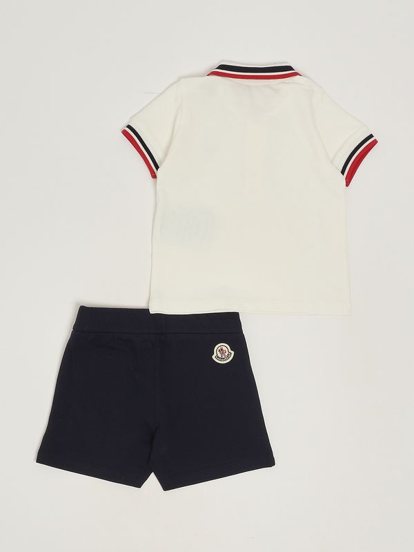 2. Ensemble en coton extensible pour bébé garçon Blanc-Bleu Moncler l19518m000158496f