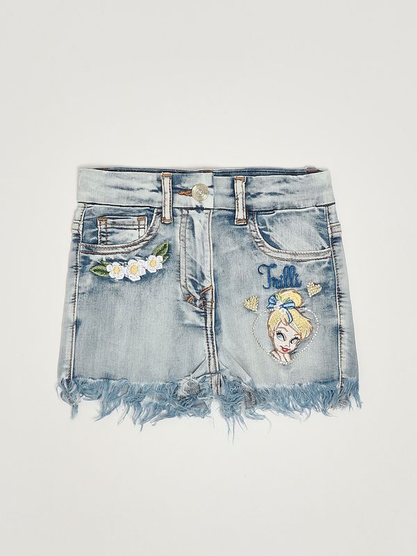 1. Mädchen-Shorts aus Baumwollmischung Denim Monnalisa 19g4167013