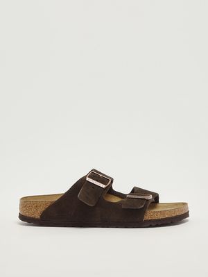 1. Arizona Soft Footbed suede sandals Moka
