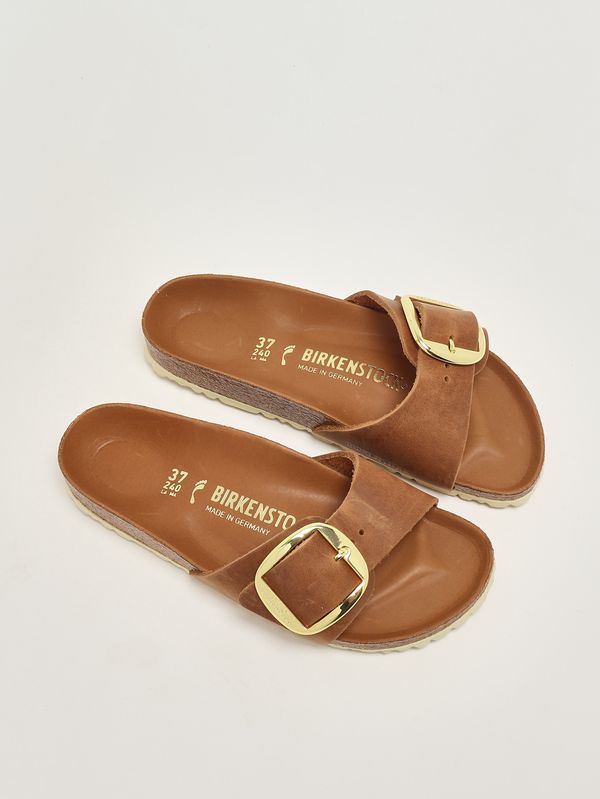 2. Sandale femme Madrid Big Buckle en cuir huilé Cognac Birkenstock 1006525