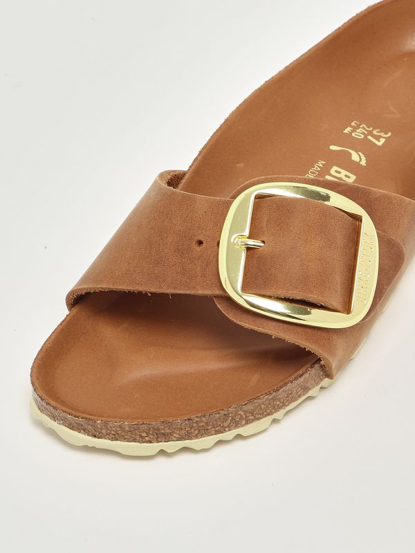 5. Sandale femme Madrid Big Buckle en cuir huilé Cognac Birkenstock 1006525
