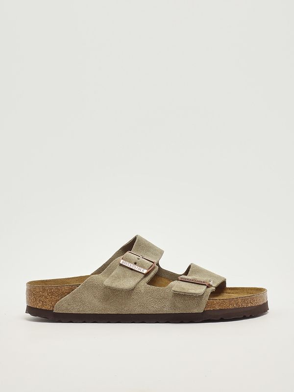 Arizona Soft Footbed Sandale aus Wildleder Taupe Birkenstock