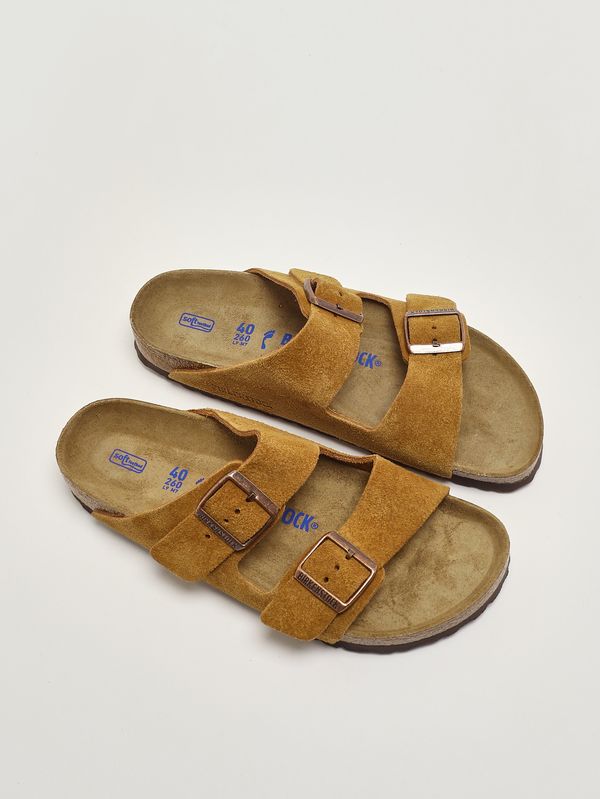 2. Sandale Arizona Soft Footbed en daim Tabac Birkenstock 1009527
