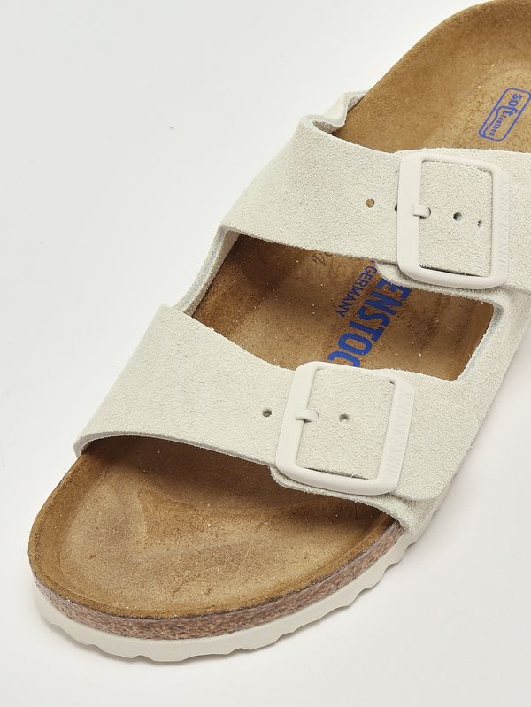 5. Arizona Soft Footbed Sandale aus Wildleder Antikweiß Birkenstock 1024516