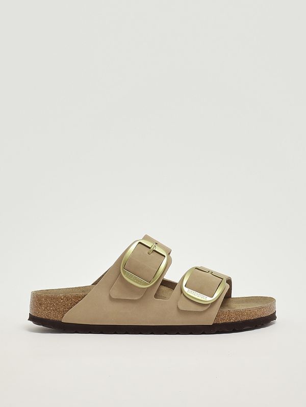 1. Sandalo donna Arizona Big Buckle in pelle nubuck Sabbia Birkenstock 1024064
