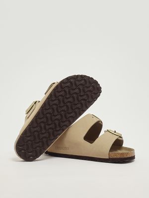 4. Sandalo donna Arizona Big Buckle in pelle nubuck Sabbia