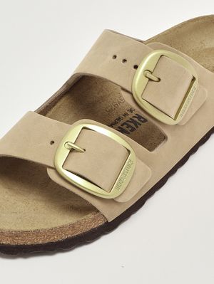 5. Sandalo donna Arizona Big Buckle in pelle nubuck Sabbia