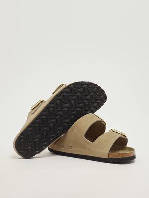 4. Sandalo donna Arizona Big Buckle in pelle oliata Tabacco Chiaro
