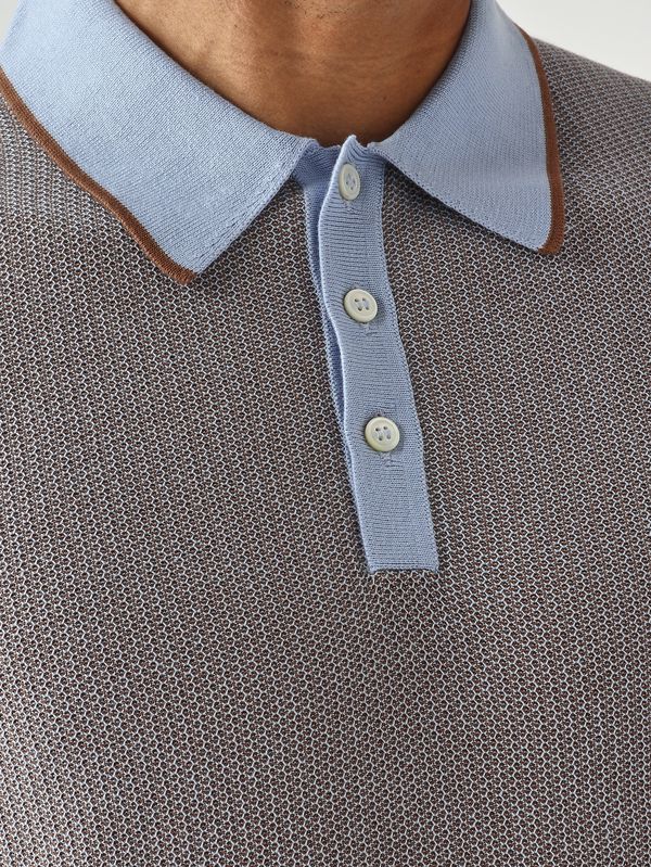 5. Polo uomo in cotone organico Cammello-Celeste Gran Sasso 5711318069