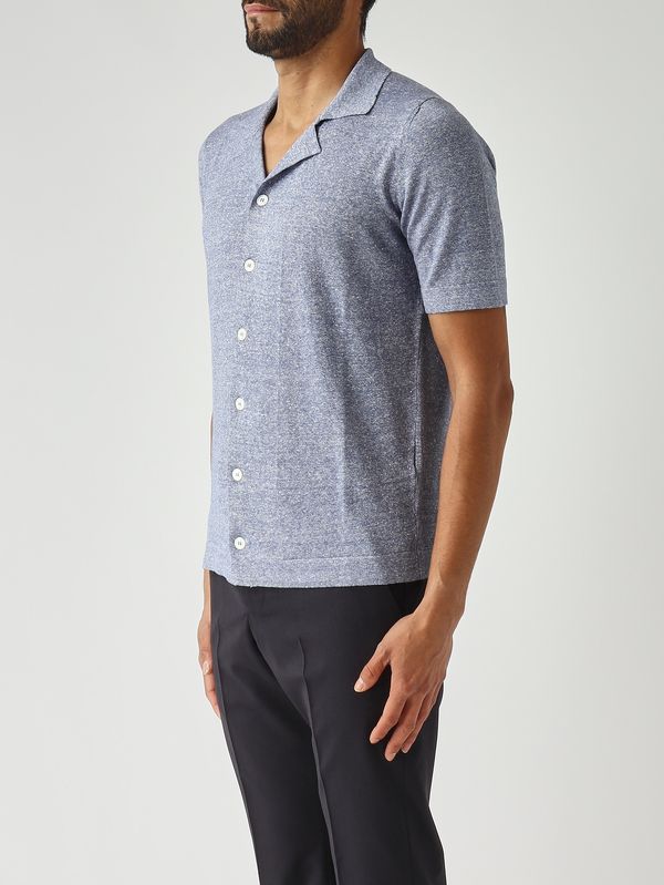 3. Men's cotton and linen tricot sweater Avio Melange Gran Sasso 5718418637
