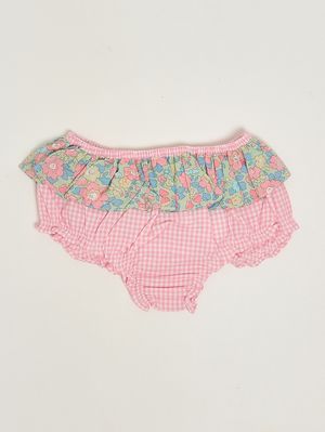 1. Couvre-couche en coton pour bébé fille Vichy rose