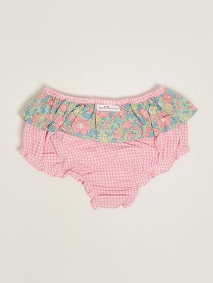 2. Couvre-couche en coton pour bébé fille Vichy rose