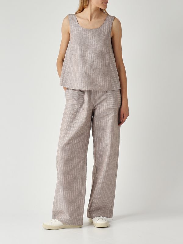2. Top donna Caliga in lino e cotone Greige MM Max Mara 261661018600
