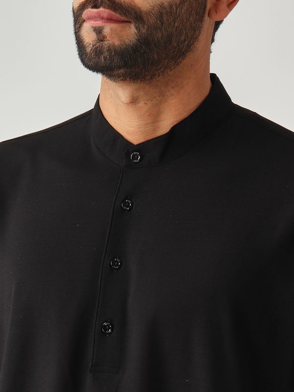 5. T-shirt homme en jersey crêpe voile Noir Herno jpl00143u52005