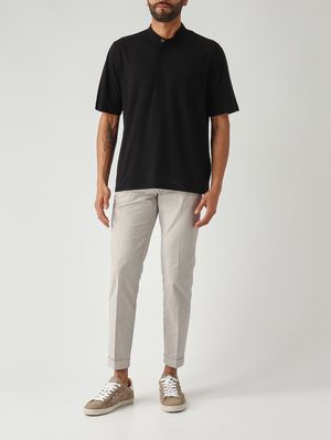 2. T-shirt homme en jersey crêpe voile Noir