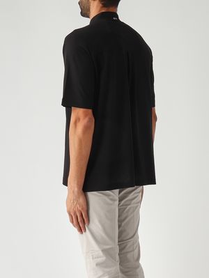 4. T-shirt homme en jersey crêpe voile Noir