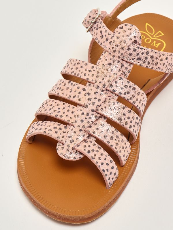 5. Mädchen-Sandalen aus Leder Rosa Pom D'api u1faar04