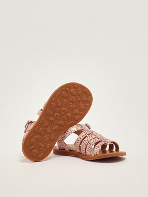 4. Mädchen-Sandalen aus Leder Rosa