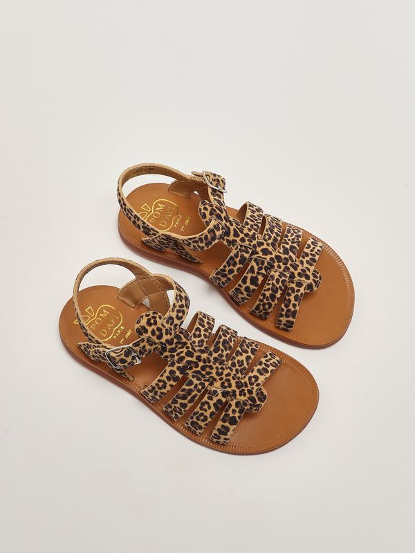 2. Mädchen-Sandalen aus Leder Gefleckt Pom D'api u1famn04