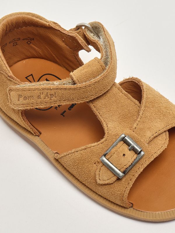 5. Girls' suede sandal Camel Pom D'api u1ccvl04