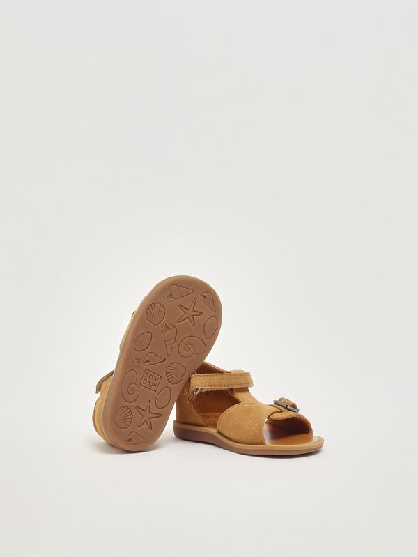 4. Girls' suede sandal Camel Pom D'api u1ccvl04