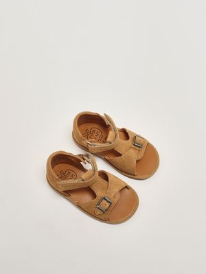 2. Girls' suede sandal Camel
