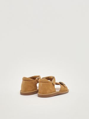 3. Girls' suede sandal Camel