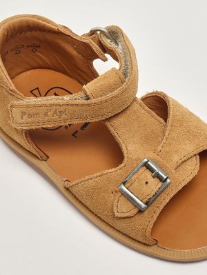5. Girls' suede sandal Camel