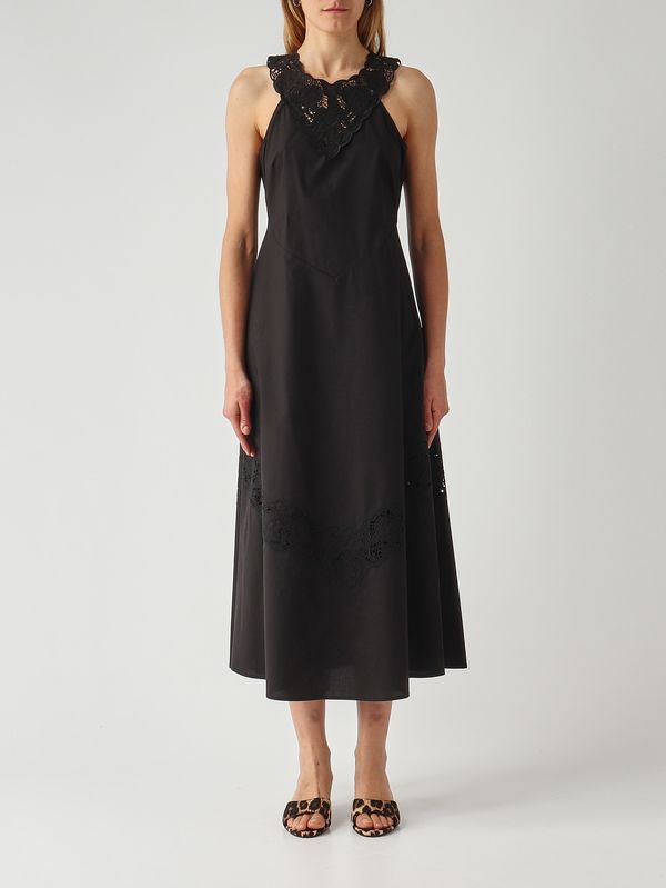 1. Robe en coton pour femme Noir Twinset 261tt2032